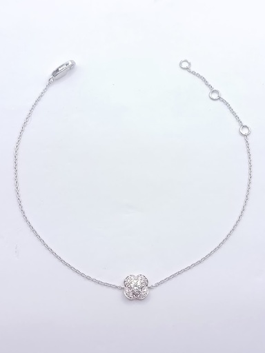 [3609133600] BC10918 Pulsera Oro Blanco Brillantes