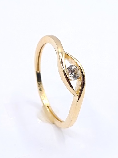 TYZ3214 Anillo de Oro Amarillo Zircon