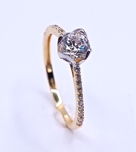 [4111170112] I9-I7SZR200264-FCZ Anillo Oro Amarillo Circon