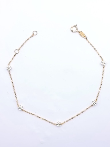 [1611106719] XFFOR6B3047-IV-HCZ Pulsera Oro Amarillo Zircon