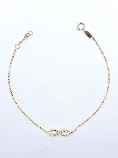 [1611106919] XXFFOR7B1731-II-HCZ Pulsera Oro Amarillo Infinito
