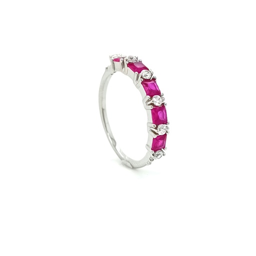 R-5894 R Anillo Plata Zircon Rubi