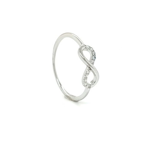 R-2503 Anillo Plata Infinito Cintillo 