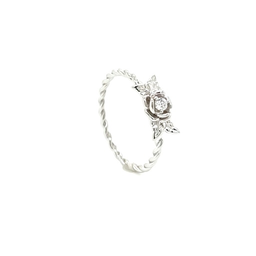 7309FRSWSH2 Anillo Plata Flor