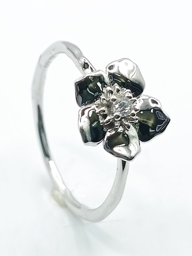 22985FRSWSH1 Anillo Plata Flor