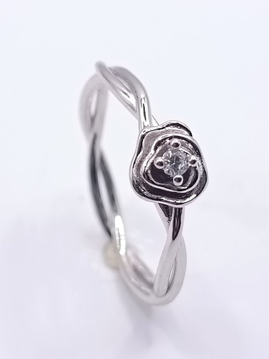 22984FRSWSH1 Anillo Plata Flor