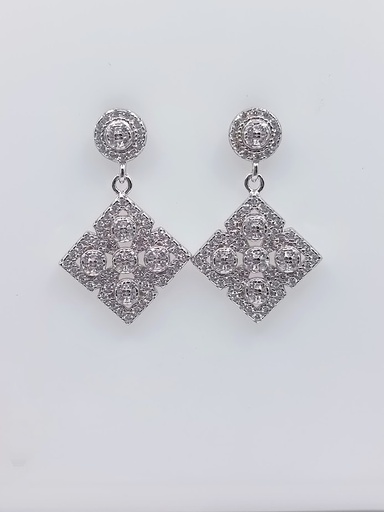[2020321041009] SE33747AB1T Aro Plata Colgante Pave
