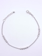 [2050317711173] Bola Facetada Pulsera Plata Rodio