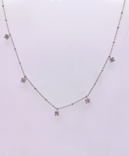 [2030310011401]  N1912 Collar Plata Rodio Punto de Luz  