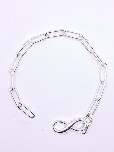 [2050317721196] B075 Pulsera Plata Rodio Fan-Infinito 19cm