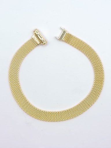 [2050317642194] CA2  Pulsera Plata Enchapada Broche Reloj 19cm