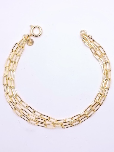 [2050317622196] Pulsera Plata Enchapada Limada Fan Triple