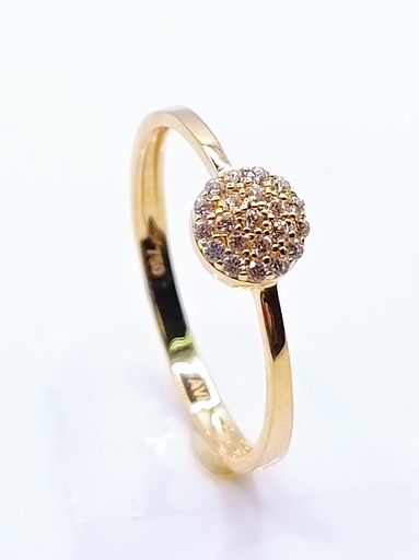 A 3043 Anillo Oro Amarillo Circon