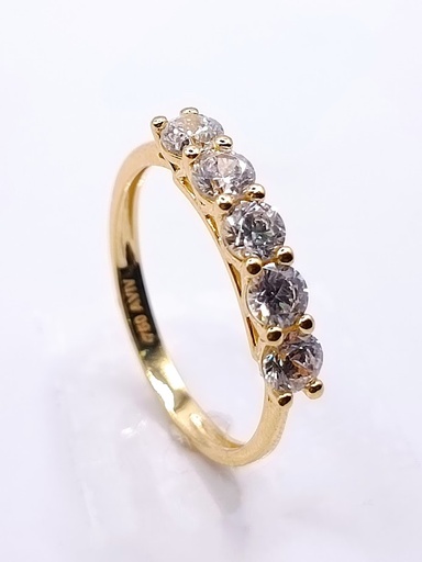 A 3748.5 Anillo Oro Amarillo Circon