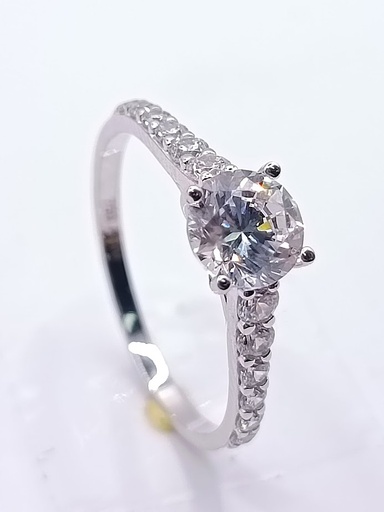 A 3836 W Anillo Oro Blanco Circon