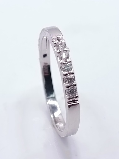 A 3910.1,75 W Anillo de Oro Blanco Cintillo Circon
