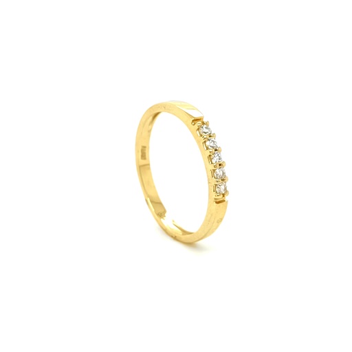 A 3910.1,75 Anillo Oro Amarillo Cintillo Circón
