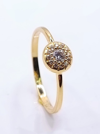 A 3544 Anillo Oro Amarillo Circon
