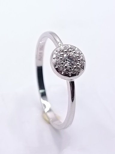 A 3544 W Anillo Oro Blanco Circon