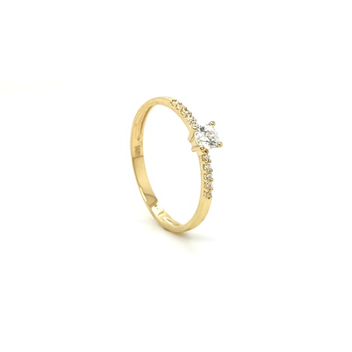 A 3407 Anillo Oro Amarillo Circon
