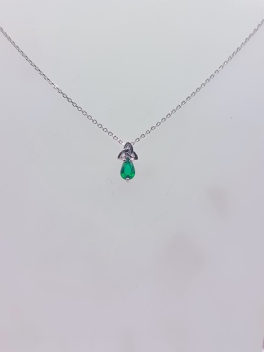 [2010519971003] 8928FNSWSH1 Collar Plata Esmeralda Celta