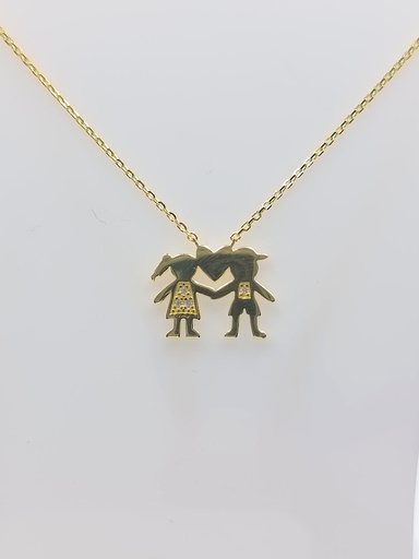 [2080523551003] 10607FNSYSH1 Collar de Plata Enchapada Niña Niño