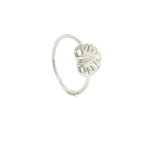 12731FRSWSH1 Anillo Plata Monstera Tropical