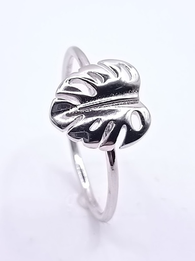 12731FRSWSH1 Anillo de Plata Hoja Monstera