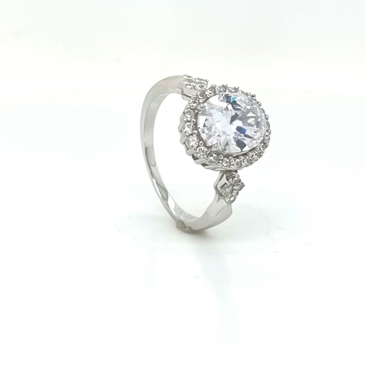 R-0068 Anillo Plata Blanco