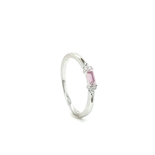 12192FRSWSH6 ROSA Anillo Plata Rodinada 