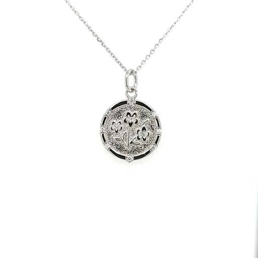 [2080523691457] 29069XNSWSH1 Collar Plata Medallon Flor