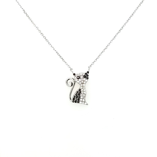 [2080523701002] 14617FNSWSH4 Collar Plata Gato Manchas