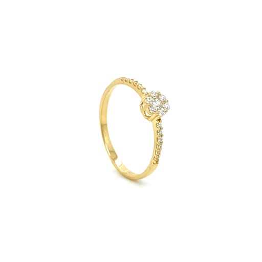 A 3811 Anillo Oro Amarillo Circon