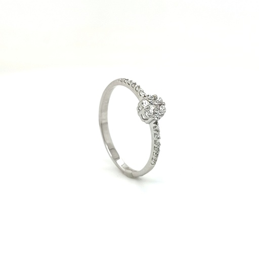 A 3811 W Anillo Oro Blanco Circon