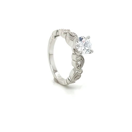 SL90622A2G Anillo Plata Solitario Moisanita