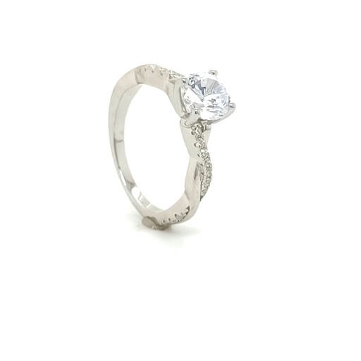 SL90627A1G Anillo de Plata Moisanita