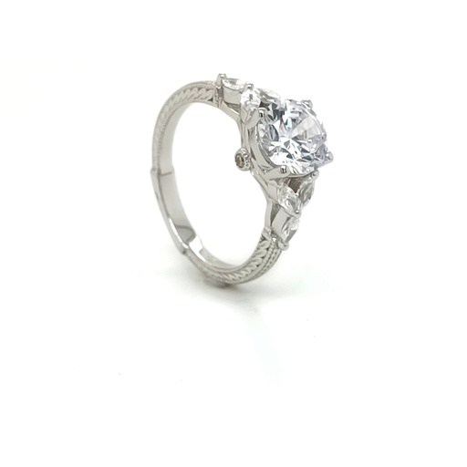 SL90780A1G Anillo Plata Compromiso Moisanita