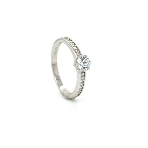 SL91180A1G Anillo de Plata Moisanita