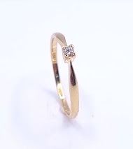 KR05-71893-DIA Anillo Oro Amarillo Brillante Solitario