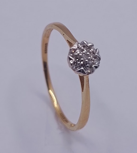 KR05-65003-DIA Anillo Oro Amarillo Brillante 