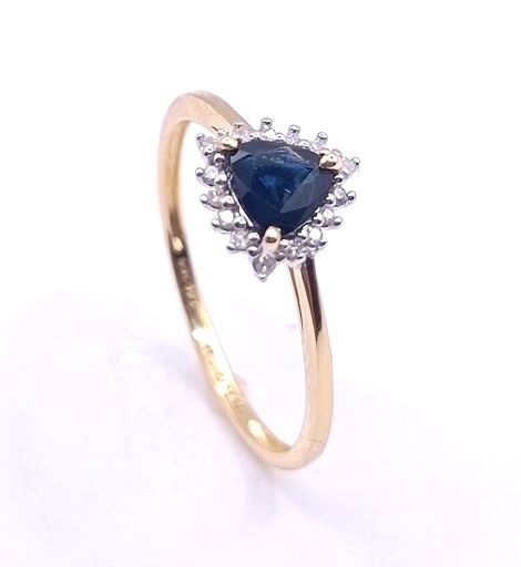 [1105127770] KR05-146368-**2 Anillo Oro Amarillo Billante Zafiro