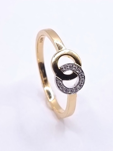 [1105131175] R11026 Anillo Oro Amarillo Brillante