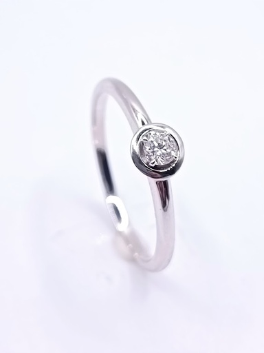 [1105131814] R10374 Anillo Oro Amarillo Brillante Solitario