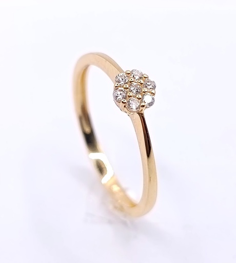 CR5442-FCZ Anillo Oro Amarillo Circon