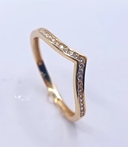 VX9-X9ZR0160 Anillo Oro Amarillo Circon