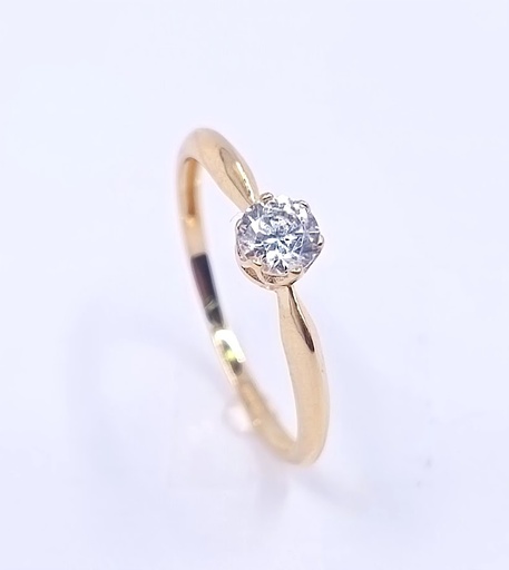 X3-X3SZR0248-FCZ Anillo Oro Amarillo Solitario Circon
