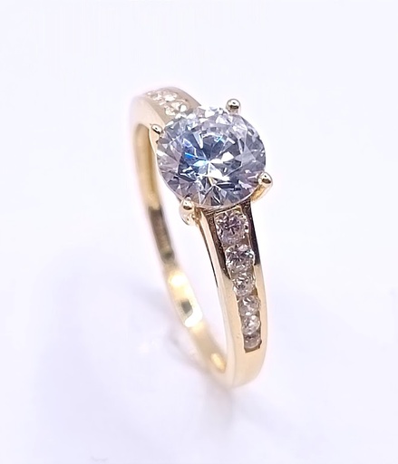 I26-I16SZR0241-FCZ Anillo Oro Amarillo Compromiso Circon