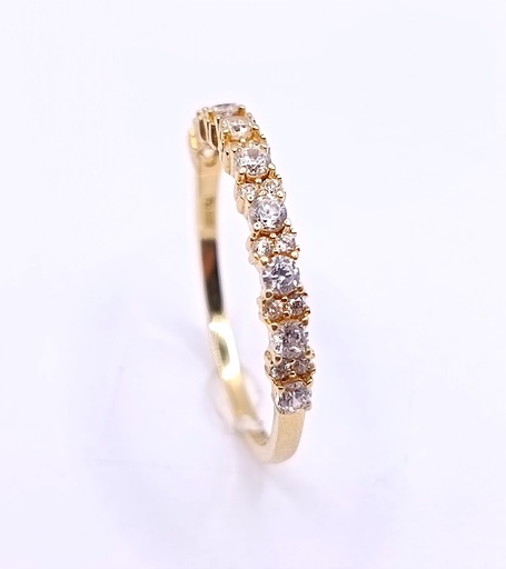 I2CR5558-FCZ Anillo Oro Amarillo Cintillo Circon