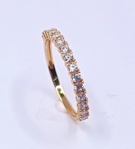 I3CR5556-FCZ Anillo Oro Amarillo Cintillo Circon