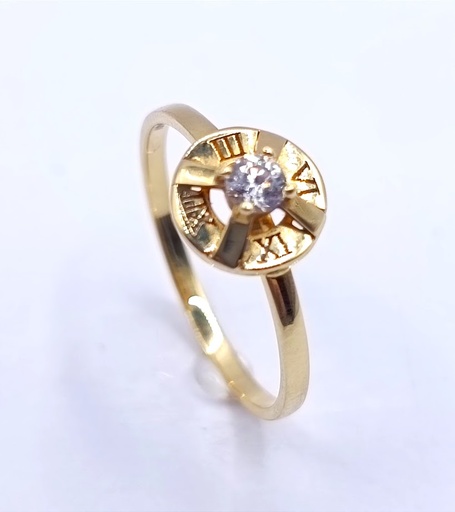 CR5504-FCZ Anillo Oro Amarillo Circon